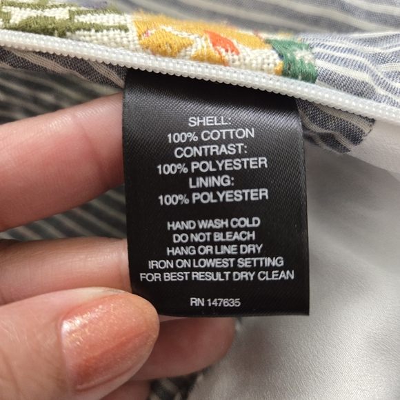 Signature Studio Colorful Embroidered Striped Skirt Size L - Picture 7 of 8